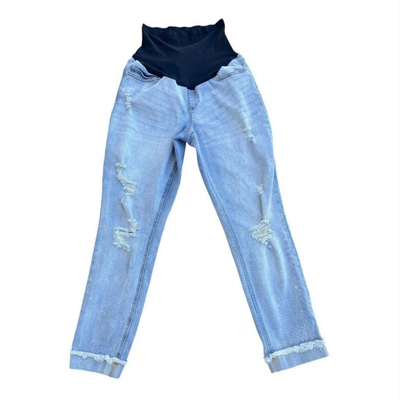 Savi Parker Women’s Size XL Ripped Maternity Jeans Over The Belly Maternity - Picture 2 of 6